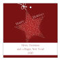 Square Star with String Christmas Hang Tag